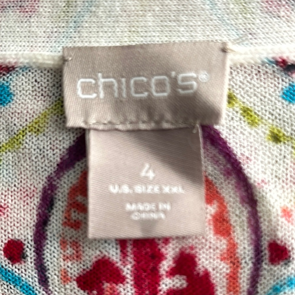 Chico's Colorful Paisley Cardigan size XXL - Picture 6 of 7